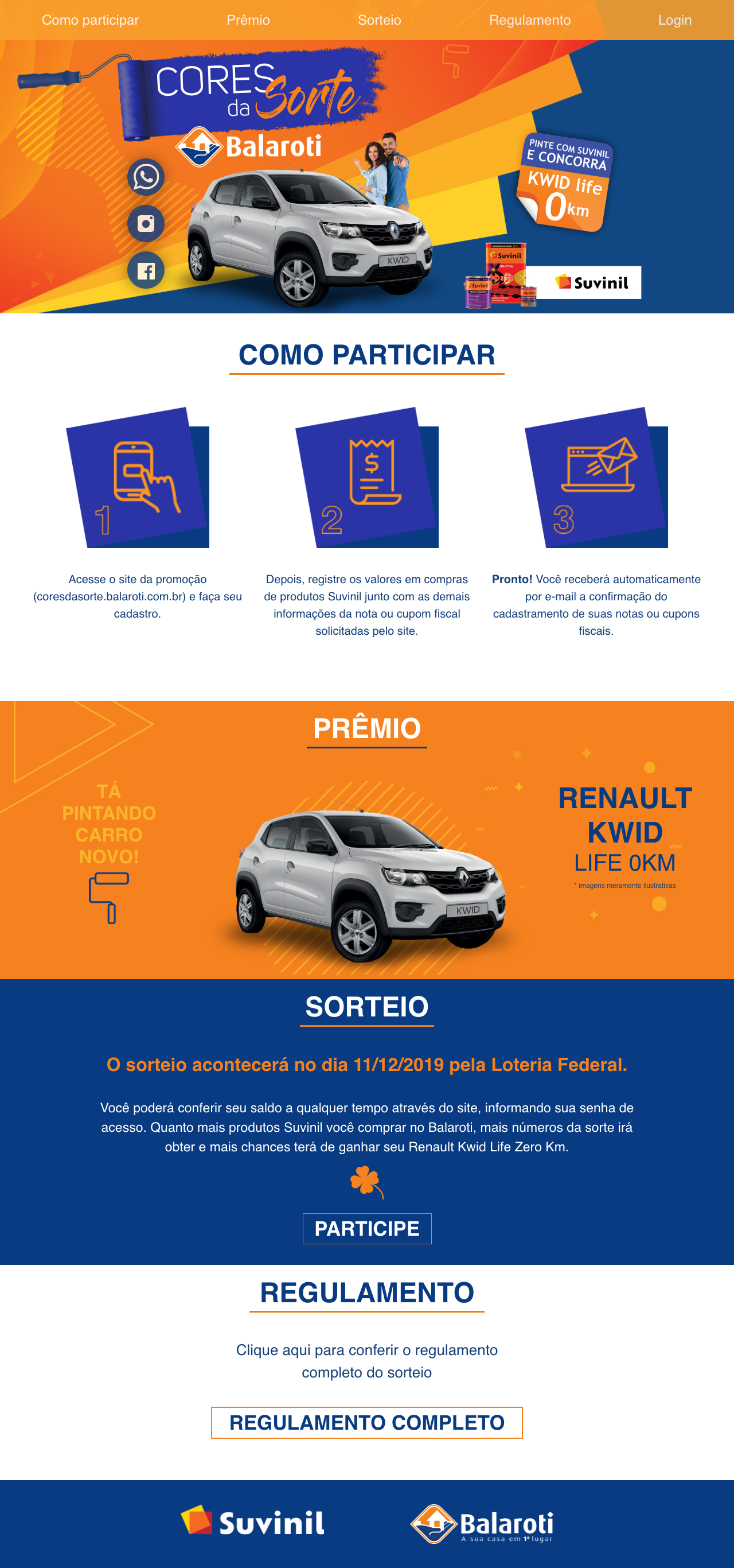 Layout Plataforma de Promoção - Balaroti